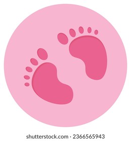 Blue or Pink? Decorative element for baby shower design. Gender reveal party icon