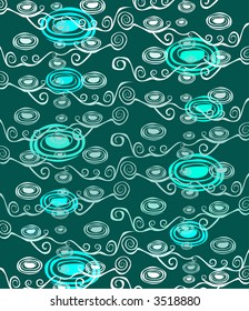 blue decorative elements