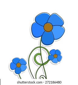 Blue Decorative Flowers