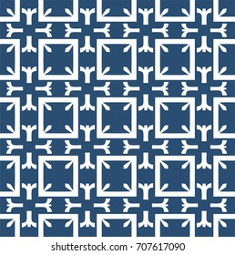 Blue decorative geometric pattern
