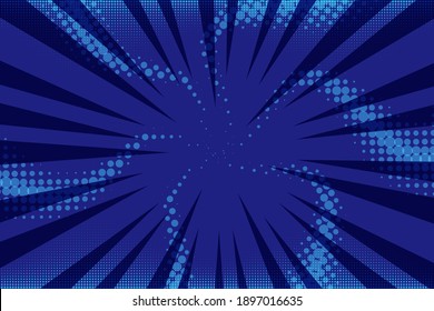
Blue decorative halftone background, abstract background of blue dots and lines, design element