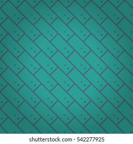 Blue decorative seamless pattern in classic style. Intricate tessellated repeatable backdrop. Shining, symmetrical design for web, fabric, textile or other purpose. Classic tracery.