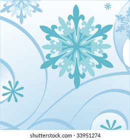 blue decorative snowflake