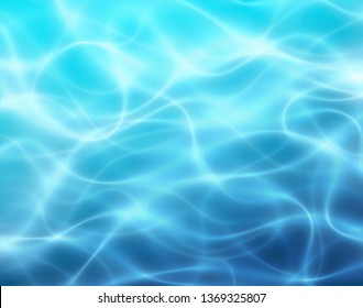 Blue deep water and sea abstract natural background. Vector illustration EPS10