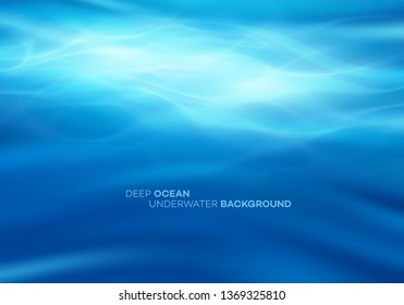 Blue deep water and sea abstract natural background. Vector illustration EPS10