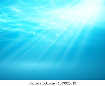 Blue deep water and sea abstract natural background. Vector illustration EPS10