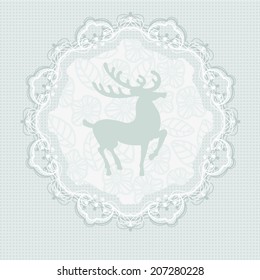 Blue deer on the frame