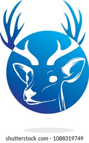 Blue Deer in the Sky