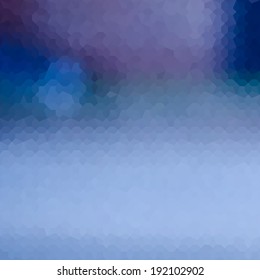 Blue defocused background with geometric ornament