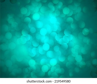 Blue Defocused Light, Flickering Lights, Vector abstract festive background with bokeh defocused lights. 