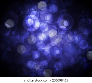 Blue Defocused Light, Flickering Lights, Vector abstract festive background with bokeh defocused lights. 