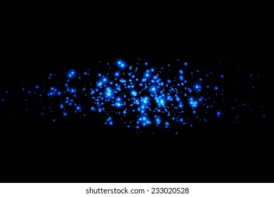 blue defocused lights background. abstract bokeh lights .