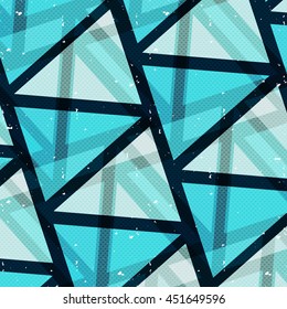 blue delicate triangles on a black background