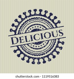 Blue Delicious distress rubber grunge texture seal