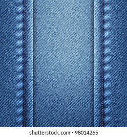 Blue denim background with two stokes