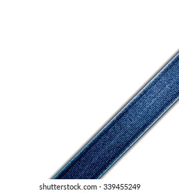 Blue Denim corner ribbon