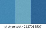 Blue denim fabric seamless pattern set. Jeans cloth texture. Blue cotton material for pants, casual dress and apparel. Abstract seamless patterns of denim textile, vector illustration