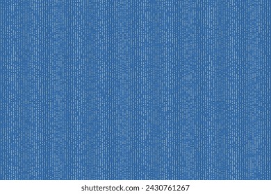 Textur aus blauem Denim-Material. Überlagern Sie abgenutzte Textur Stempel mit Jeans, Baumwolle, Stoff, Leinwand. Blaues und weißes Lichtmuster. Hintergrund der Wandoberfläche. Vektorgrafik, eps 10. 