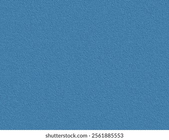 Blue denim seamless pattern. Classic jeans fabric background. Texture of modern cotton cloth material. Blue jean tissue seamless pattern, vector illustration