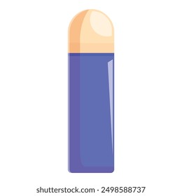 Blue deodorant stick with round shape cap spreading freshness
