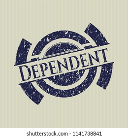 Blue Dependent distress rubber grunge seal