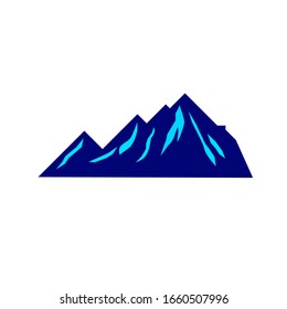 BLUE DESIGN MOUNTAIN ICON, SYMBOL