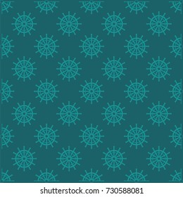  Blue design sea steering wheel pattern vector eps 10 