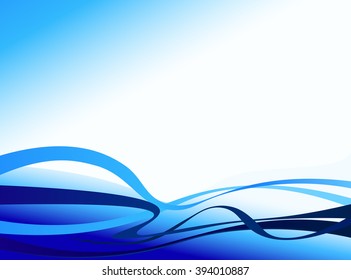 blue design waves, business background abstract corporate design