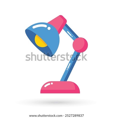 Blue desk Lamp Icon. Concept for web, logo, mobile app, UI, UX, landing page.