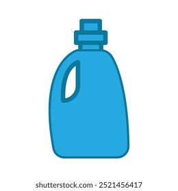 Blue Detergent Bottle Icon Vector Illustration