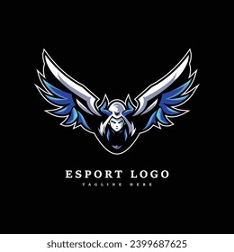 blue devil gaming mascot logo design