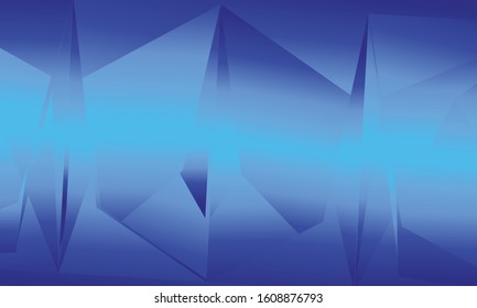 Blue diagonal abstract background vector with glass effect