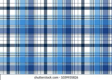 Blue diagonal abstract plaid seamless pattern. Vector illustration.