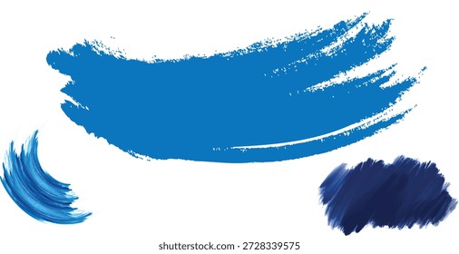 Conjunto de Anuncio de trazo de cepillo diagonal azul, fondo de textura de pintura Grunge