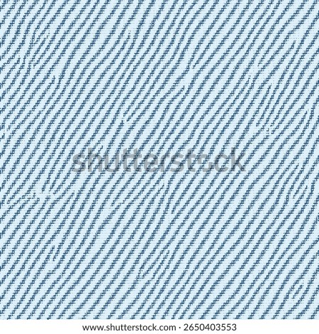 Blue diagonal denim texture. Jeans fabric pattern in sketch style, perfect for textile design, fashion backgrounds, and print templates.