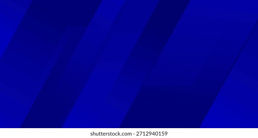 Fondo de capa de superposición geométrica diagonal azul con patrón de líneas. Elementos gráficos Abstractas de forma de rectángulo diagonal. Diseño moderno de Plantilla de fondo de Anuncio con espacio para texto. Ilustración vectorial