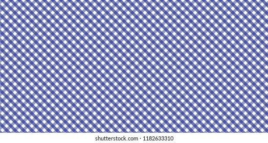Blue diagonal Gingham pattern. Texture from rhombus/squares for - plaid, tablecloths, clothes, shirts, dresses, paper, bedding, blankets, quilts and other textile products.