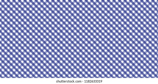 Blue diagonal Gingham pattern. Texture from rhombus/squares for - plaid, tablecloths, clothes, shirts, dresses, paper, bedding, blankets, quilts and other textile products.