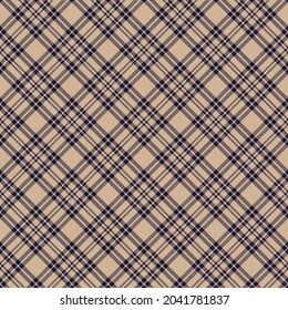 Blue Diagonal Plaid Tartan textured Seamless pattern design suitable for fashion textiles and graphics