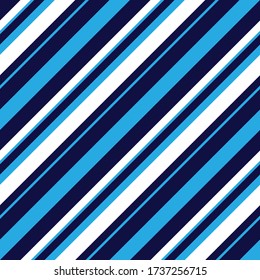 Blue diagonal striped seamless pattern background suitable for fashion textiles, graphics