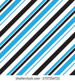 Blue diagonal striped seamless pattern background suitable for fashion textiles, graphics