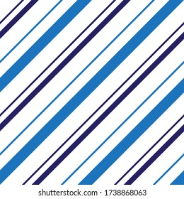 Blue diagonal striped seamless pattern background suitable for fashion textiles, graphics