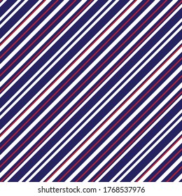 Blue diagonal striped seamless pattern background suitable for fashion textiles, graphics