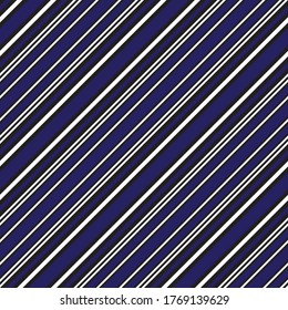Blue diagonal striped seamless pattern background suitable for fashion textiles, graphics