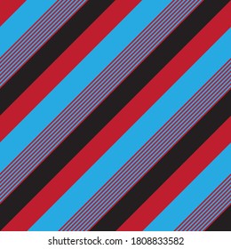 Blue diagonal striped seamless pattern background suitable for fashion textiles, graphics