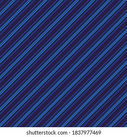 Blue diagonal striped seamless pattern background suitable for fashion textiles, graphics