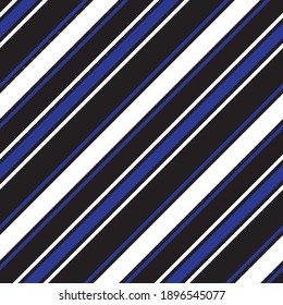 Blue diagonal striped seamless pattern background suitable for fashion textiles, graphics