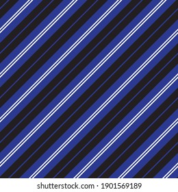 Blue diagonal striped seamless pattern background suitable for fashion textiles, graphics