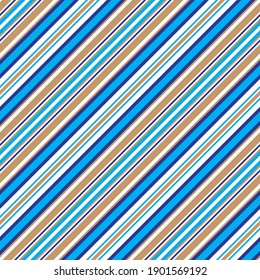 Blue diagonal striped seamless pattern background suitable for fashion textiles, graphics