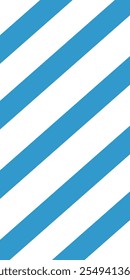 Blue diagonal stripes on white background. Straight lines pattern for backdrop and wallpaper template. Realistic lines with repeat stripes texture. Simple geometric background